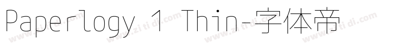 Paperlogy 1 Thin字体转换